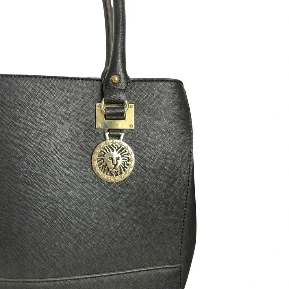 Anne Klein Black New Recruits Large Satchel Purse Handbag - Picture 3 of 15